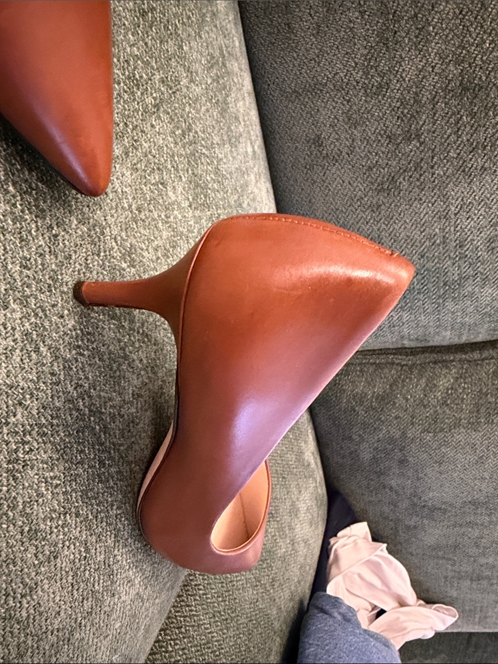 Cole Haan Tan Pointed Toe Leather Heels - Picture 6 of 9